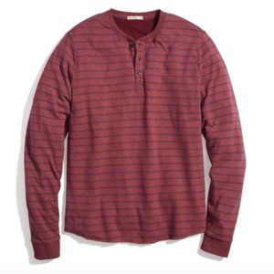 Marine Layer Double Knit Long Sleeve Striped Henley